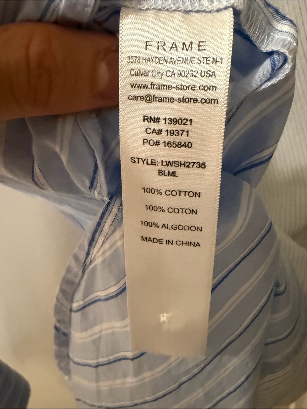 FRAME Le Mix Oversized Cotton Shirt - Picture 12 of 15